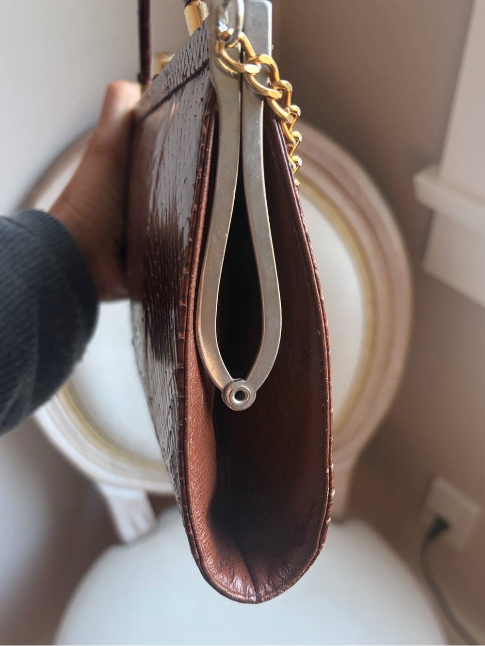 Brown python bag - Picture 8 of 14